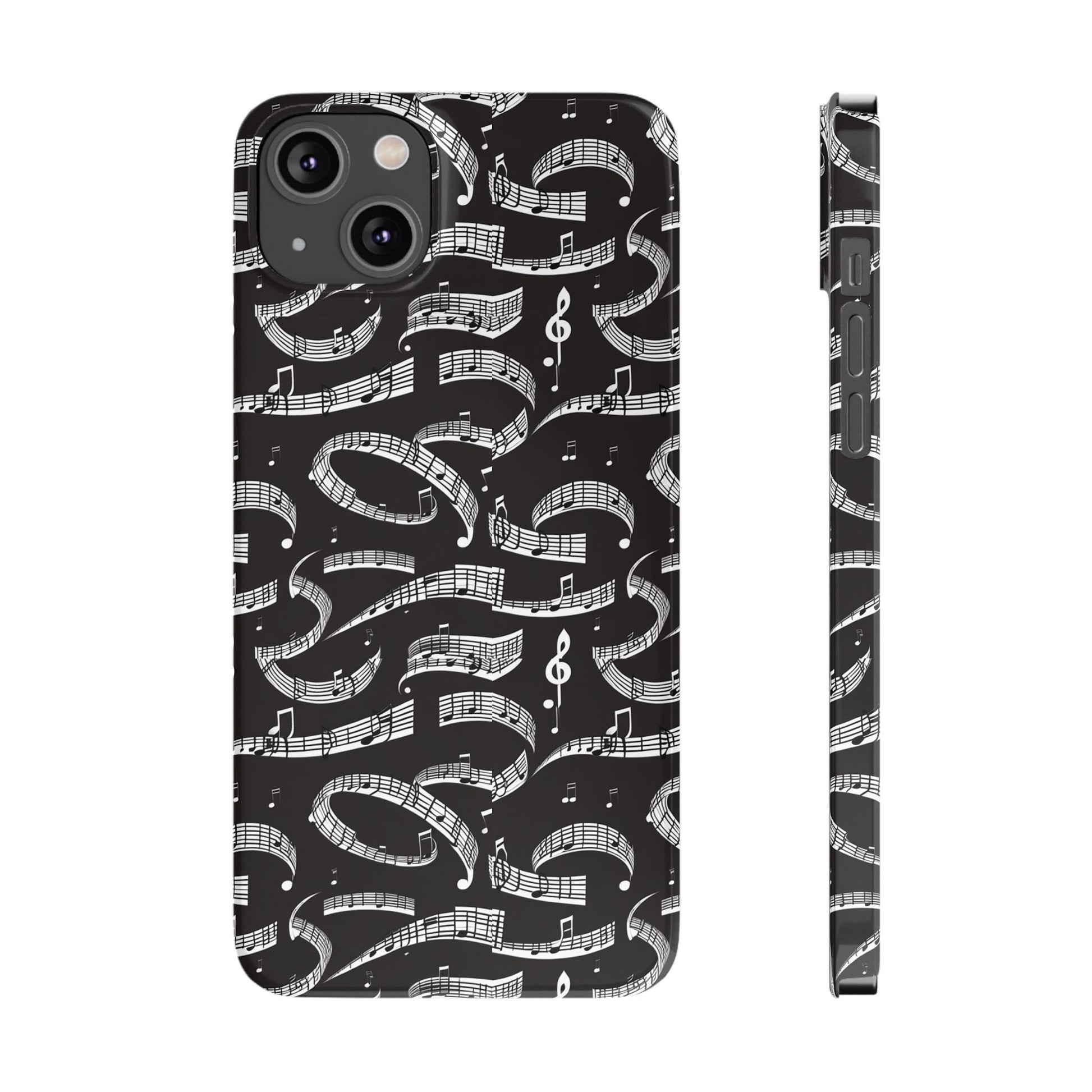 Musical Notes Slim iPhone Case - Ruppy's Creations