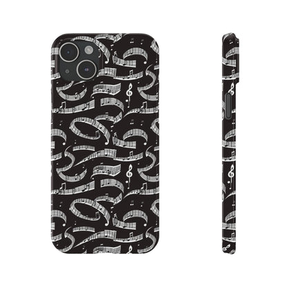 Musical Notes Slim iPhone Case - Ruppy's Creations