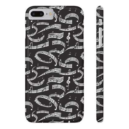 Musical Notes Slim iPhone Case - Ruppy's Creations