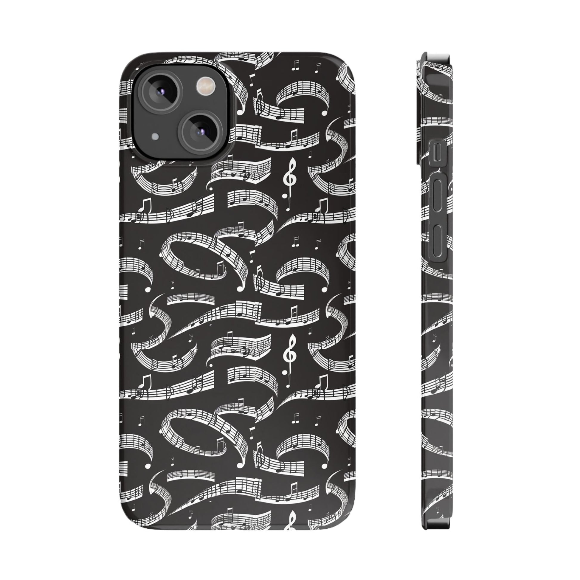 Musical Notes Slim iPhone Case - Ruppy's Creations