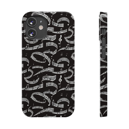 Musical Notes Slim iPhone Case - Ruppy's Creations