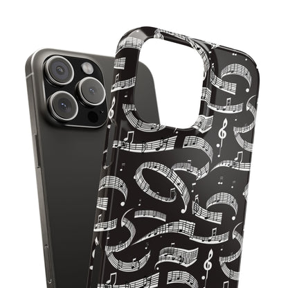 Musical Notes Slim iPhone Case - Ruppy's Creations