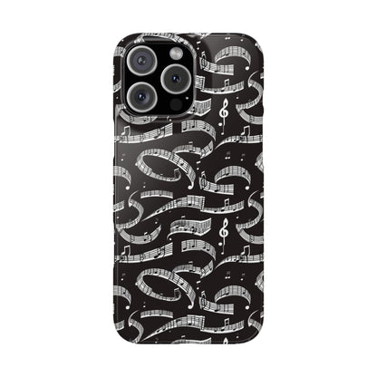 Musical Notes Slim iPhone Case - Ruppy's Creations