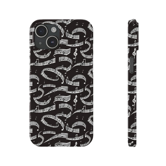 Musical Notes Slim iPhone Case - Ruppy's Creations