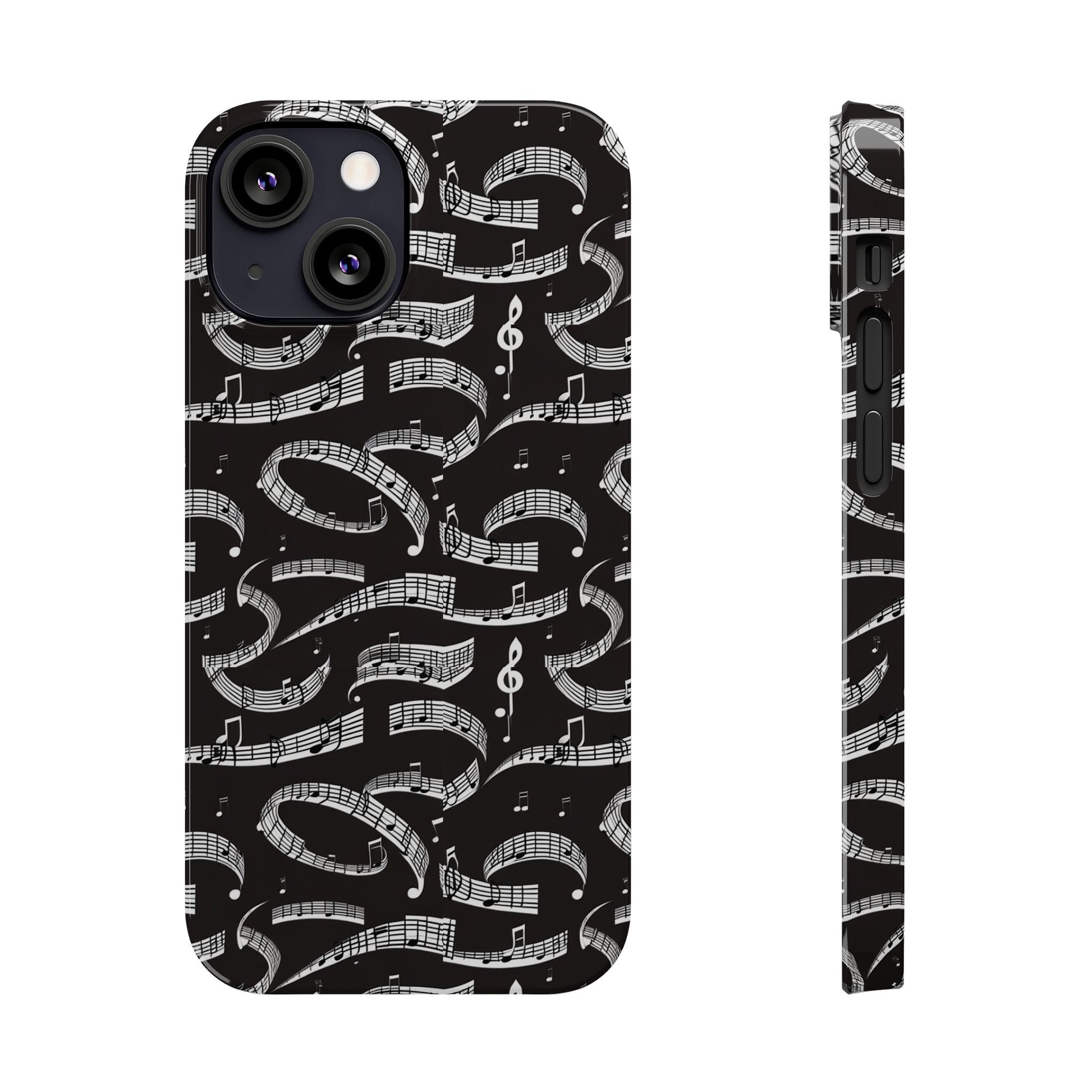 Musical Notes Slim iPhone Case - Ruppy's Creations