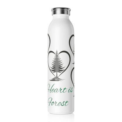 My Heart is in the Forest Slim Water Bottle - Ruppy's Creations