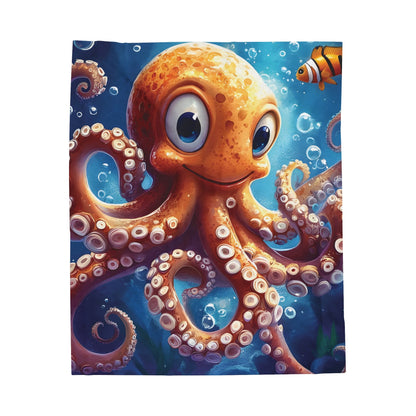 Octopus Snuggles Velveteen Plush Blanket - Ruppy's Creations