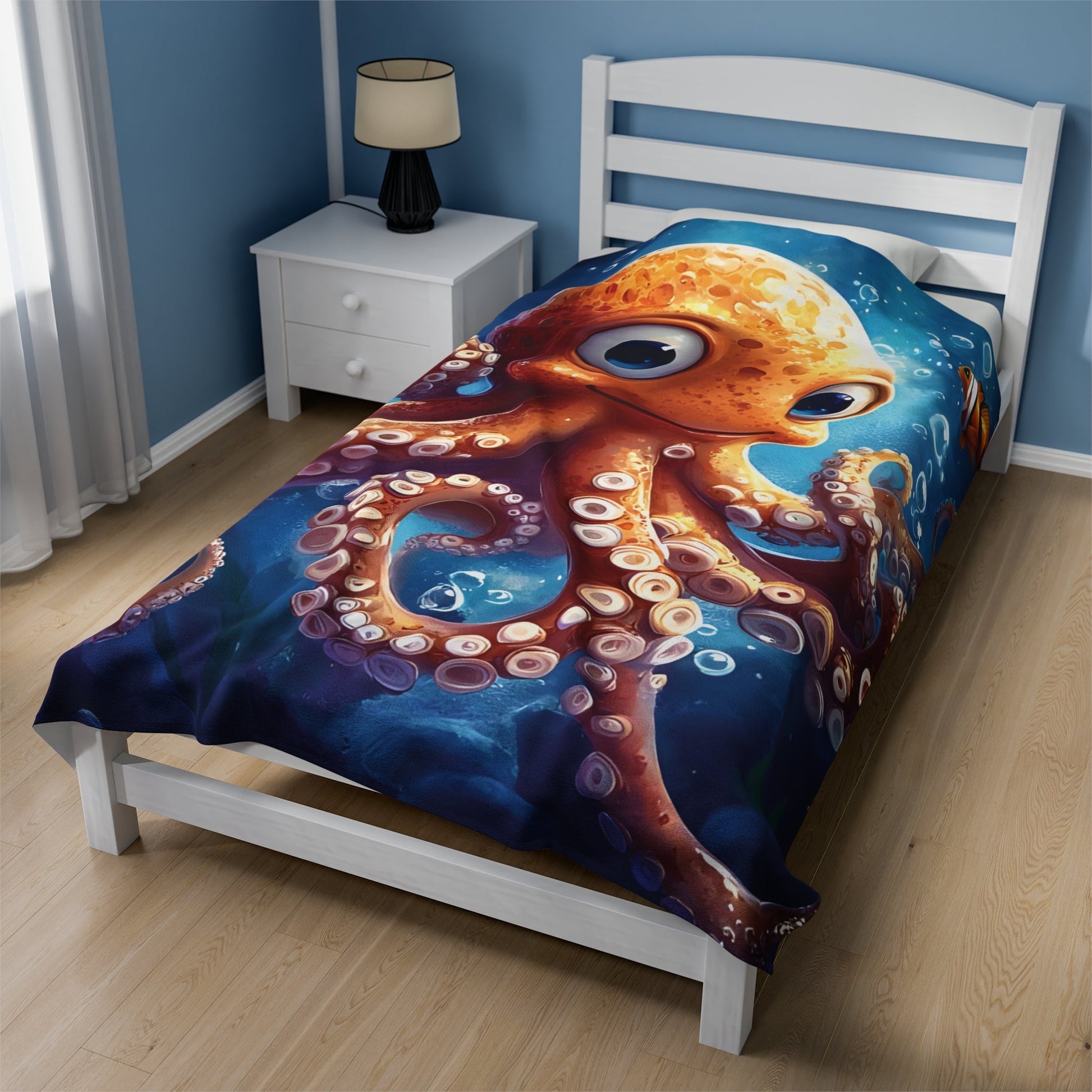 Octopus Snuggles Velveteen Plush Blanket - Ruppy's Creations