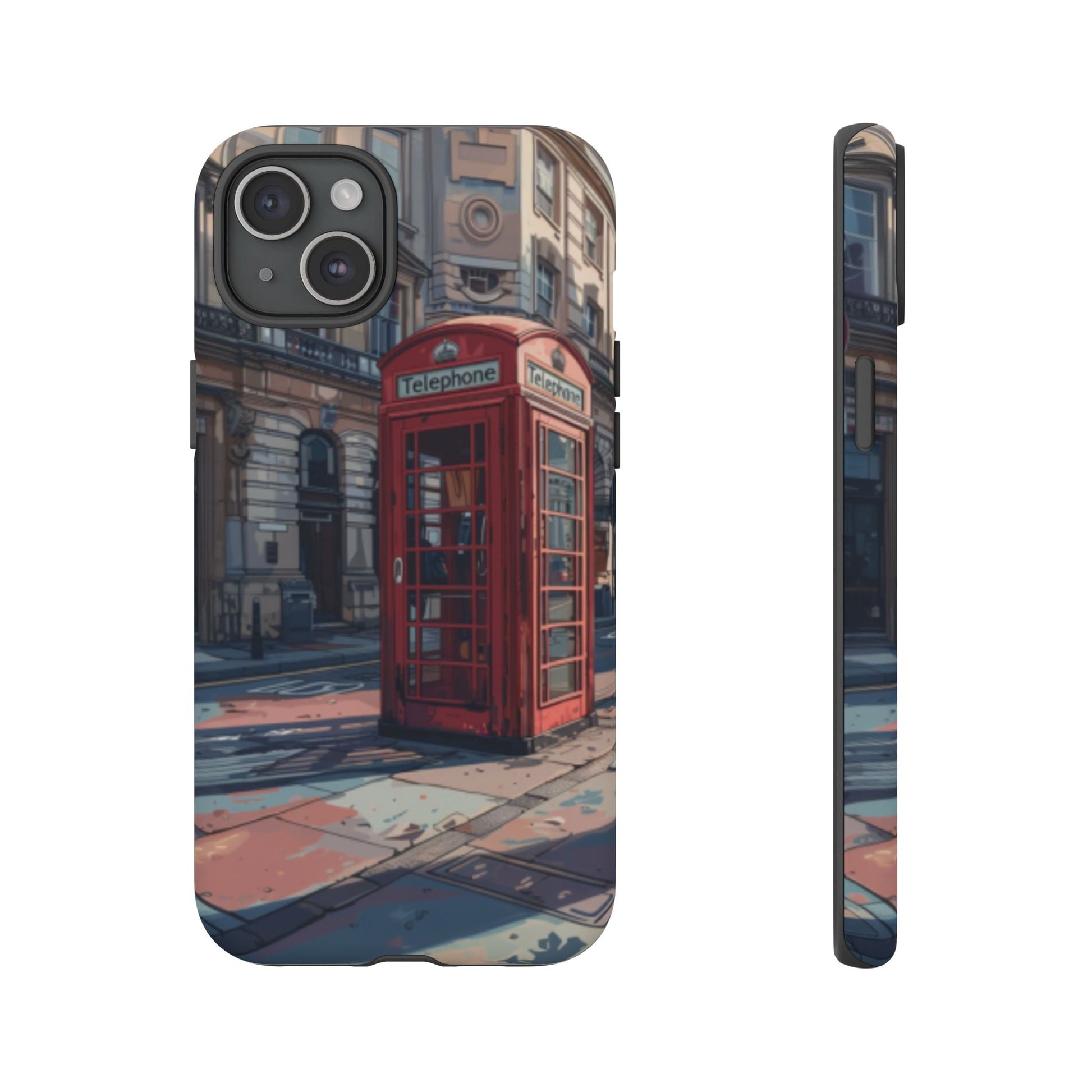 Old Phone Booth in London Tough Cell Phone Case - Ruppy's Creations