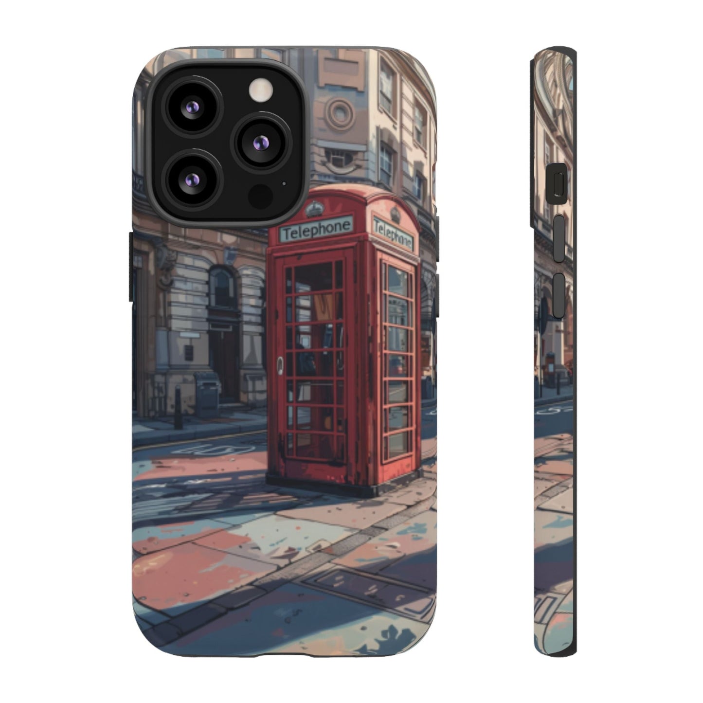 Old Phone Booth in London Tough Cell Phone Case - Ruppy's Creations