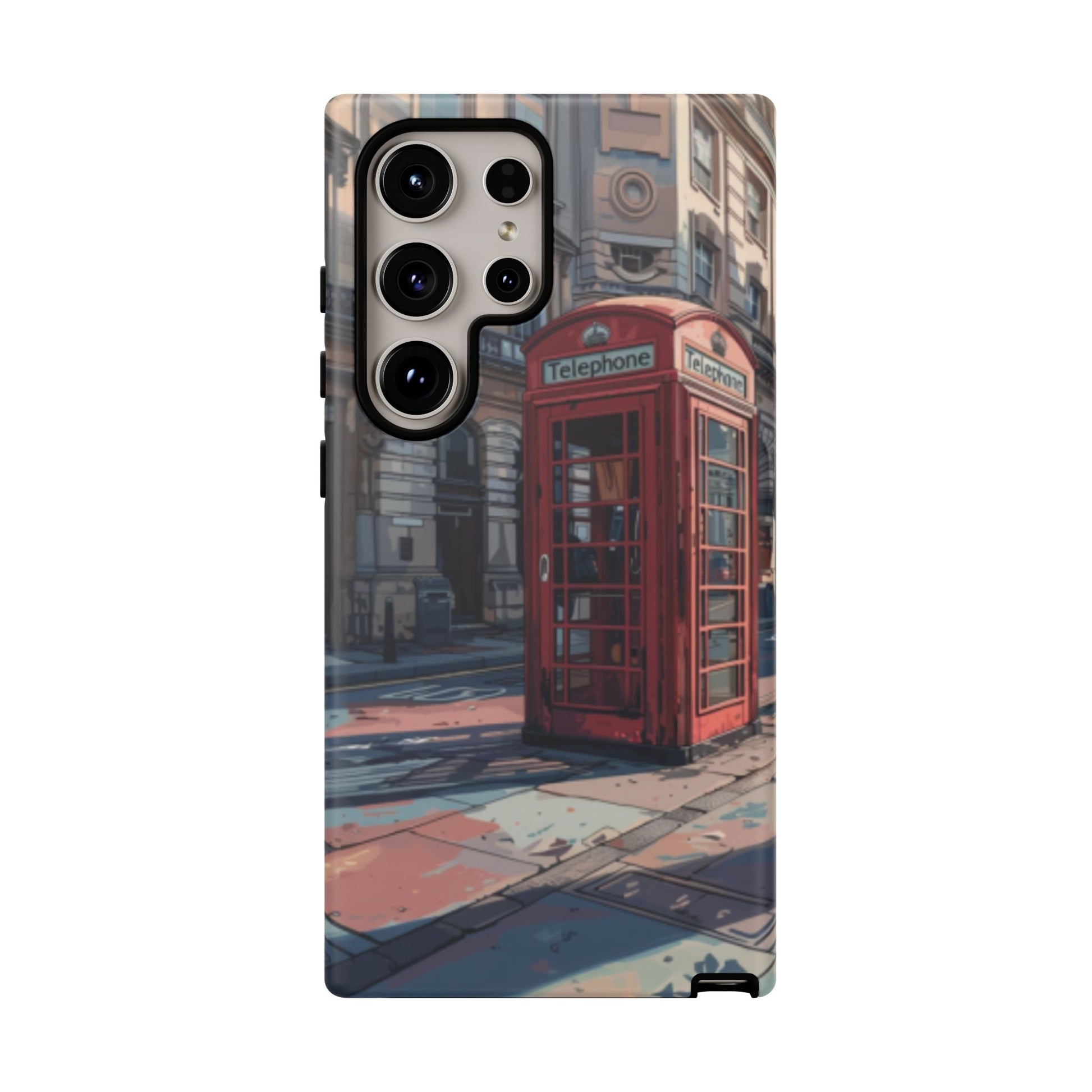 Old Phone Booth in London Tough Cell Phone Case - Ruppy's Creations