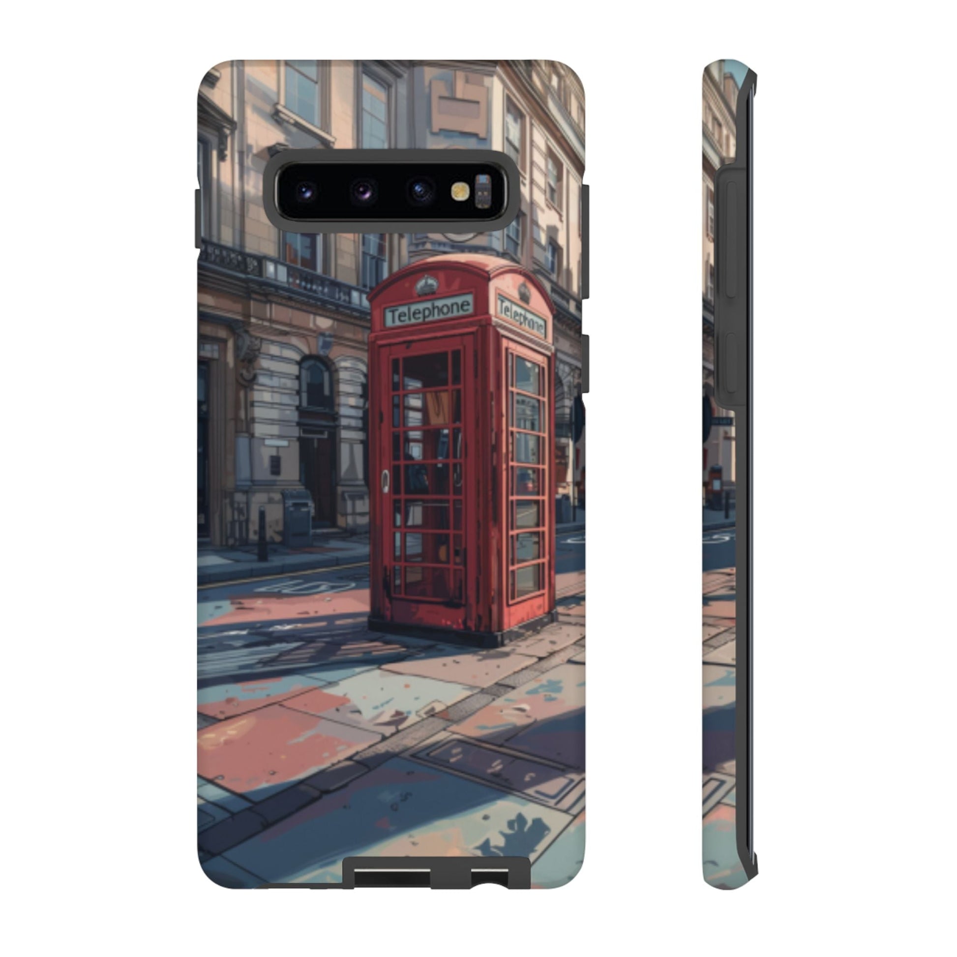 Old Phone Booth in London Tough Cell Phone Case - Ruppy's Creations