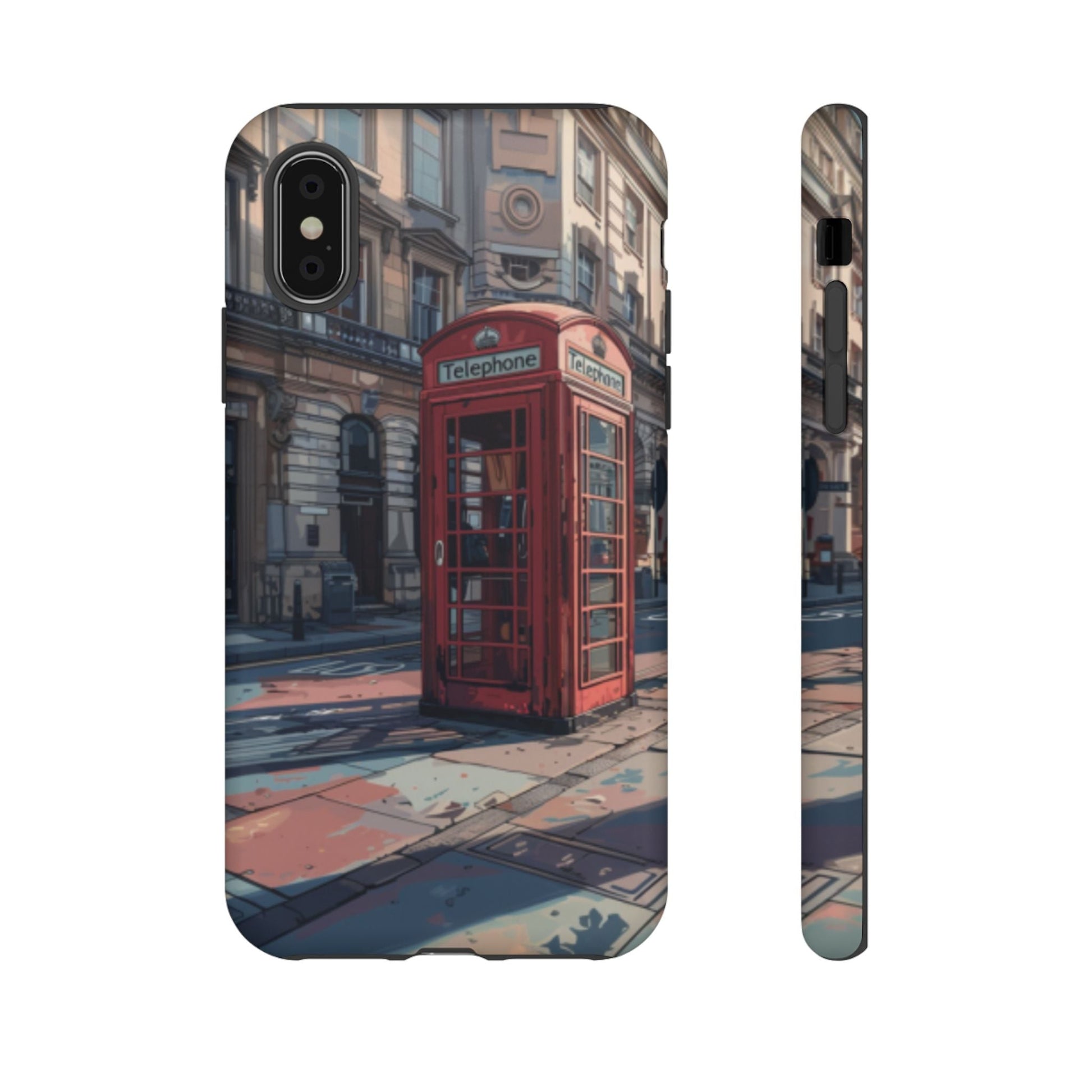 Old Phone Booth in London Tough Cell Phone Case - Ruppy's Creations