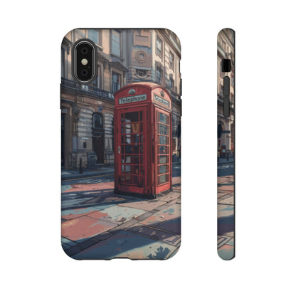 Old Phone Booth in London Tough Cell Phone Case - Ruppy's Creations