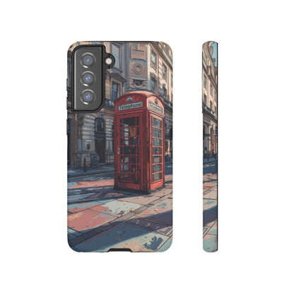 Old Phone Booth in London Tough Cell Phone Case - Ruppy's Creations