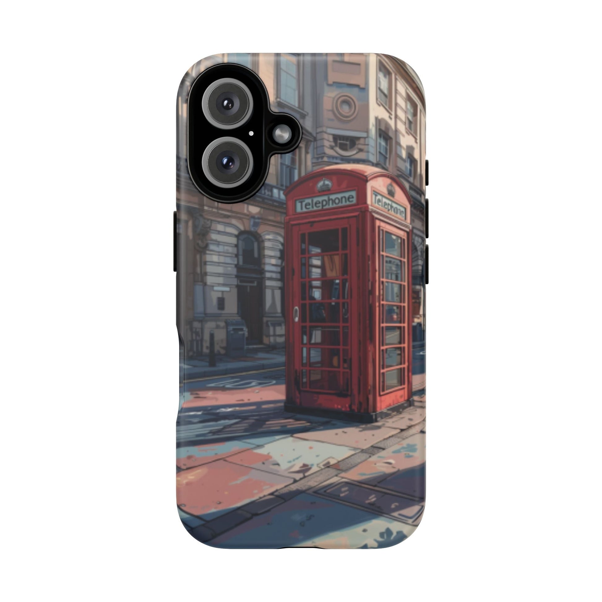 Old Phone Booth in London Tough Cell Phone Case - Ruppy's Creations