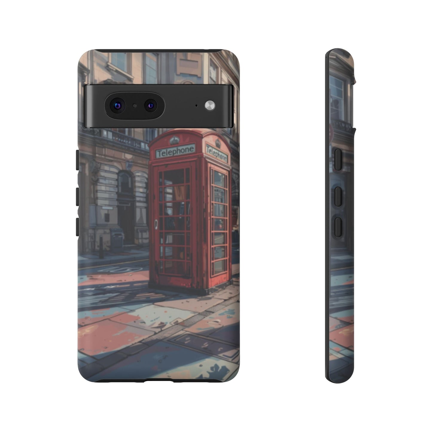 Old Phone Booth in London Tough Cell Phone Case - Ruppy's Creations