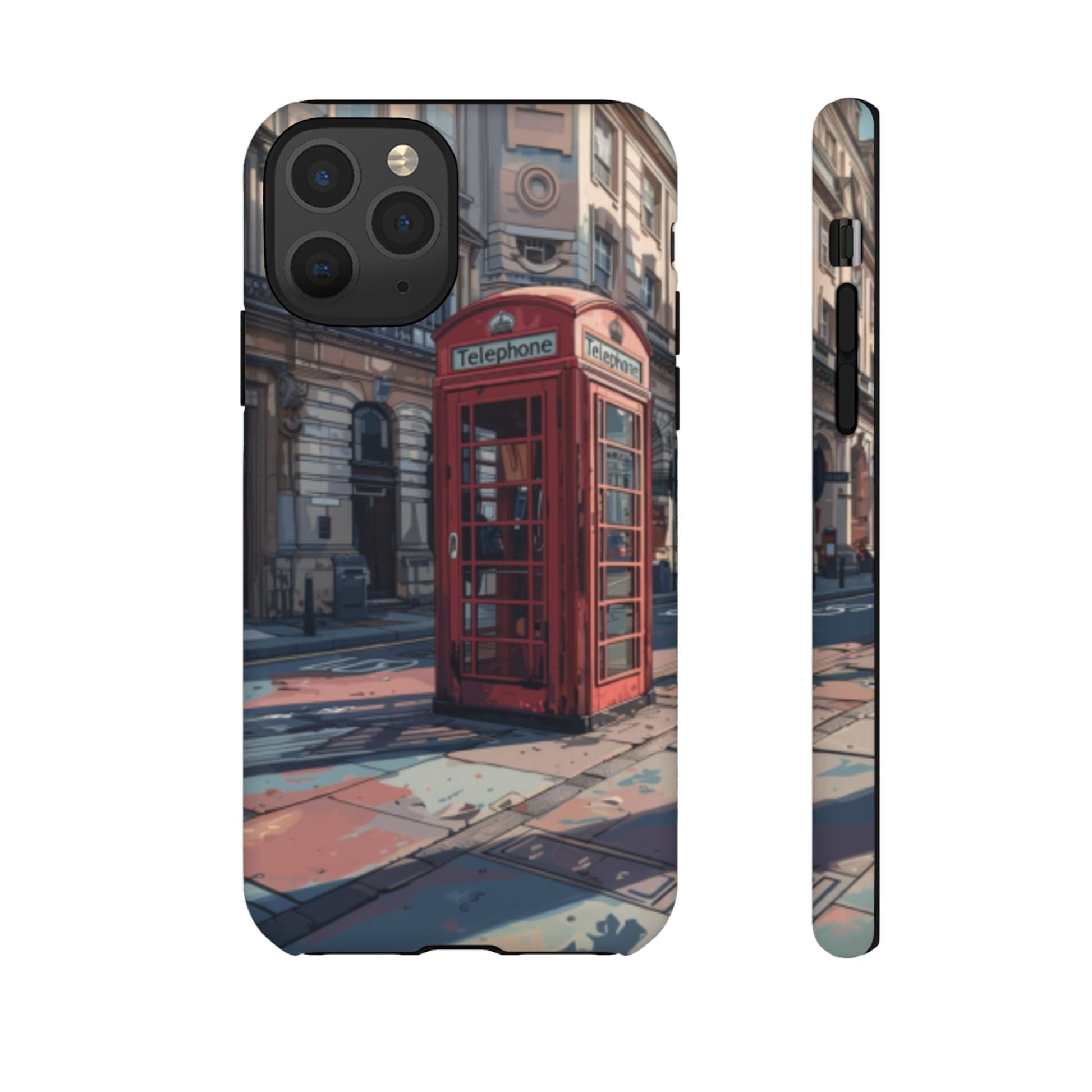 Old Phone Booth in London Tough Cell Phone Case - Ruppy's Creations