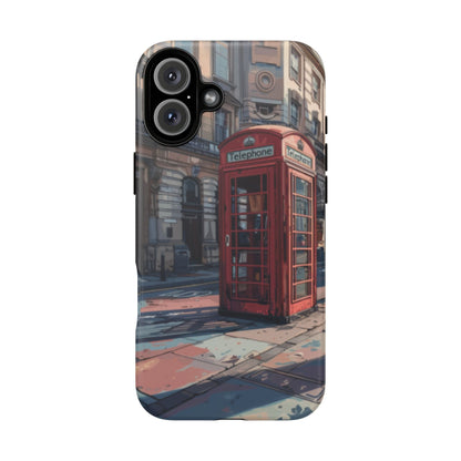 Old Phone Booth in London Tough Cell Phone Case - Ruppy's Creations