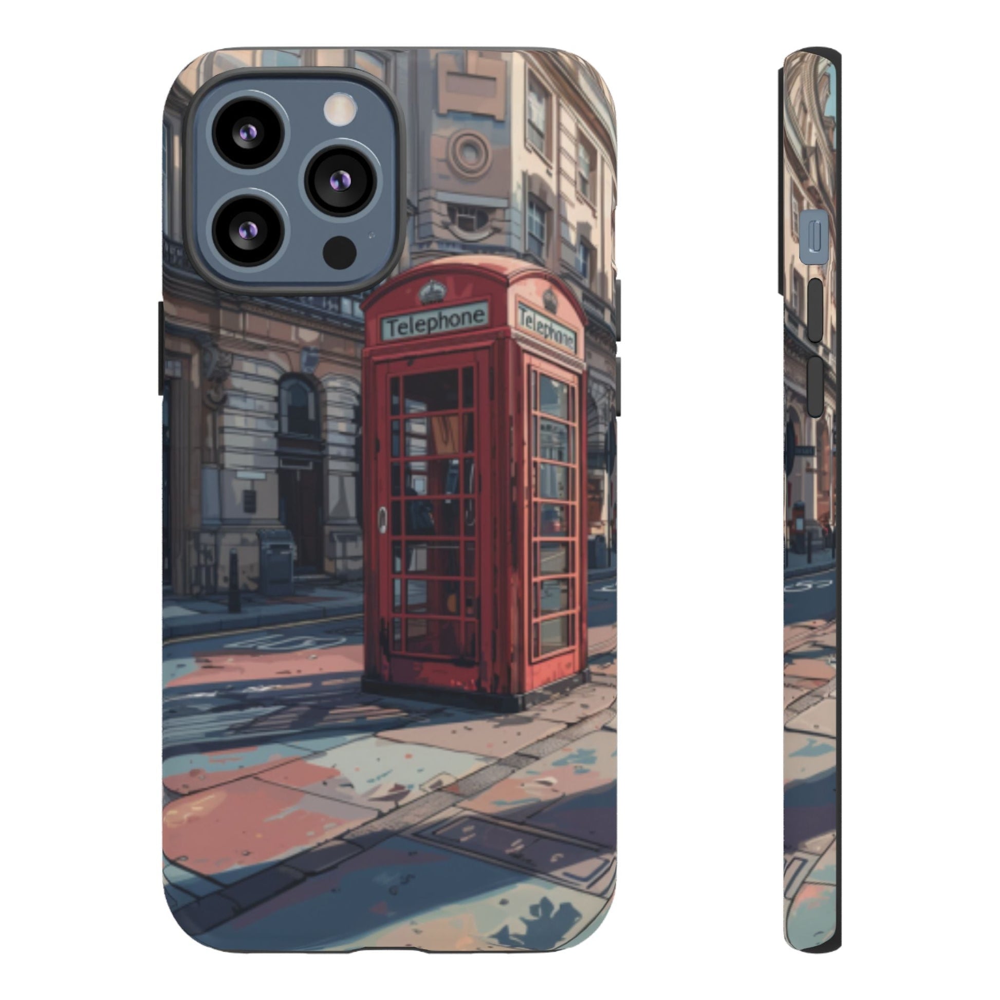 Old Phone Booth in London Tough Cell Phone Case - Ruppy's Creations