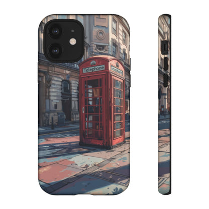 Old Phone Booth in London Tough Cell Phone Case - Ruppy's Creations