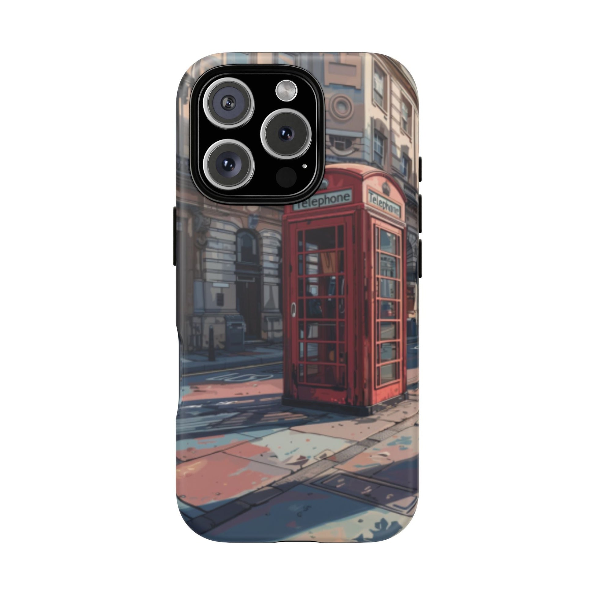 Old Phone Booth in London Tough Cell Phone Case - Ruppy's Creations