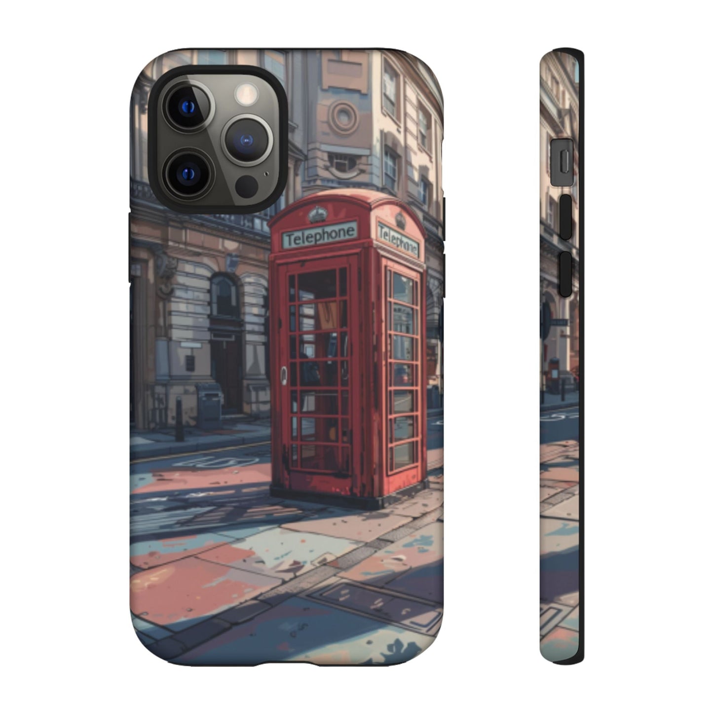 Old Phone Booth in London Tough Cell Phone Case - Ruppy's Creations