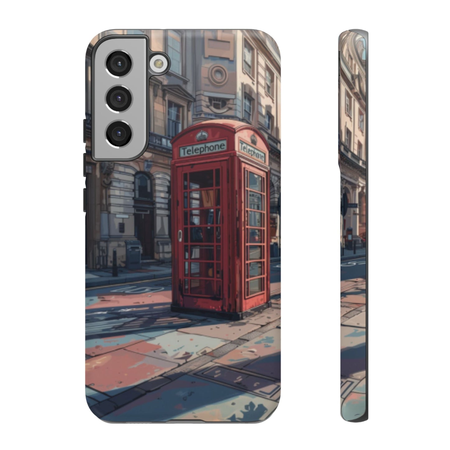 Old Phone Booth in London Tough Cell Phone Case - Ruppy's Creations