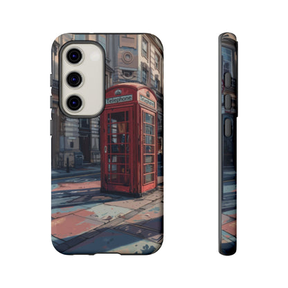 Old Phone Booth in London Tough Cell Phone Case - Ruppy's Creations