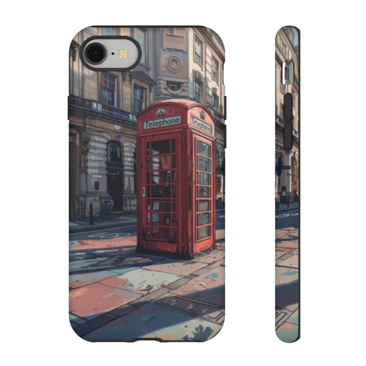 Old Phone Booth in London Tough Cell Phone Case - Ruppy's Creations