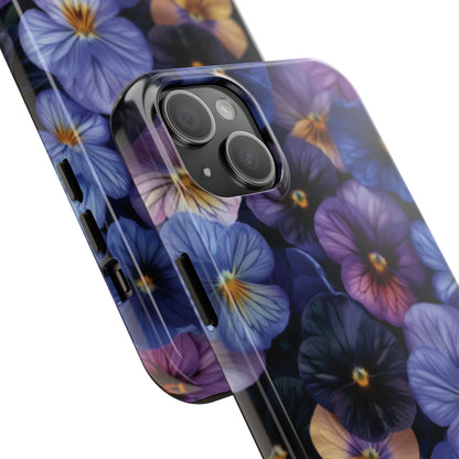 Pansy Flowers Tough iPhone Case - Ruppy's Creations