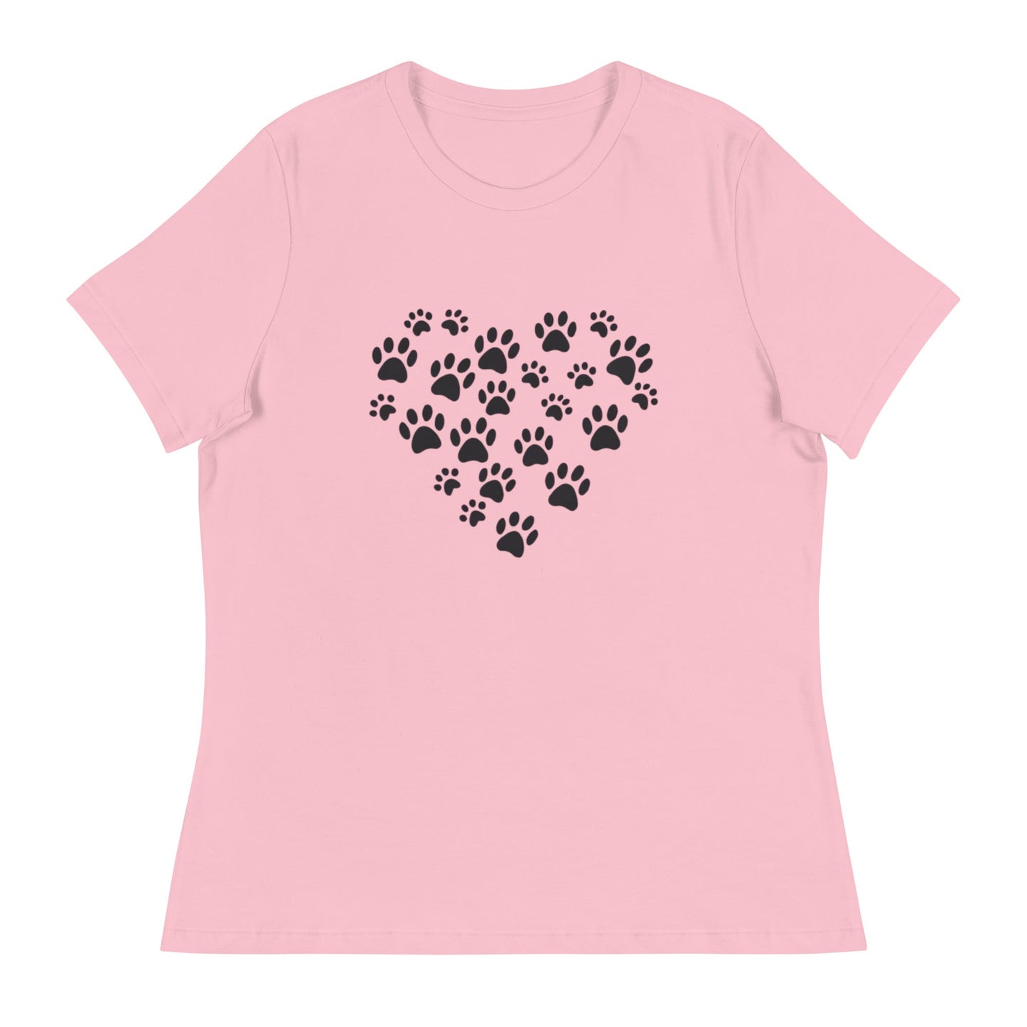 Paw Print Heart Women's Relaxed T-Shirt - Ruppy's Creations