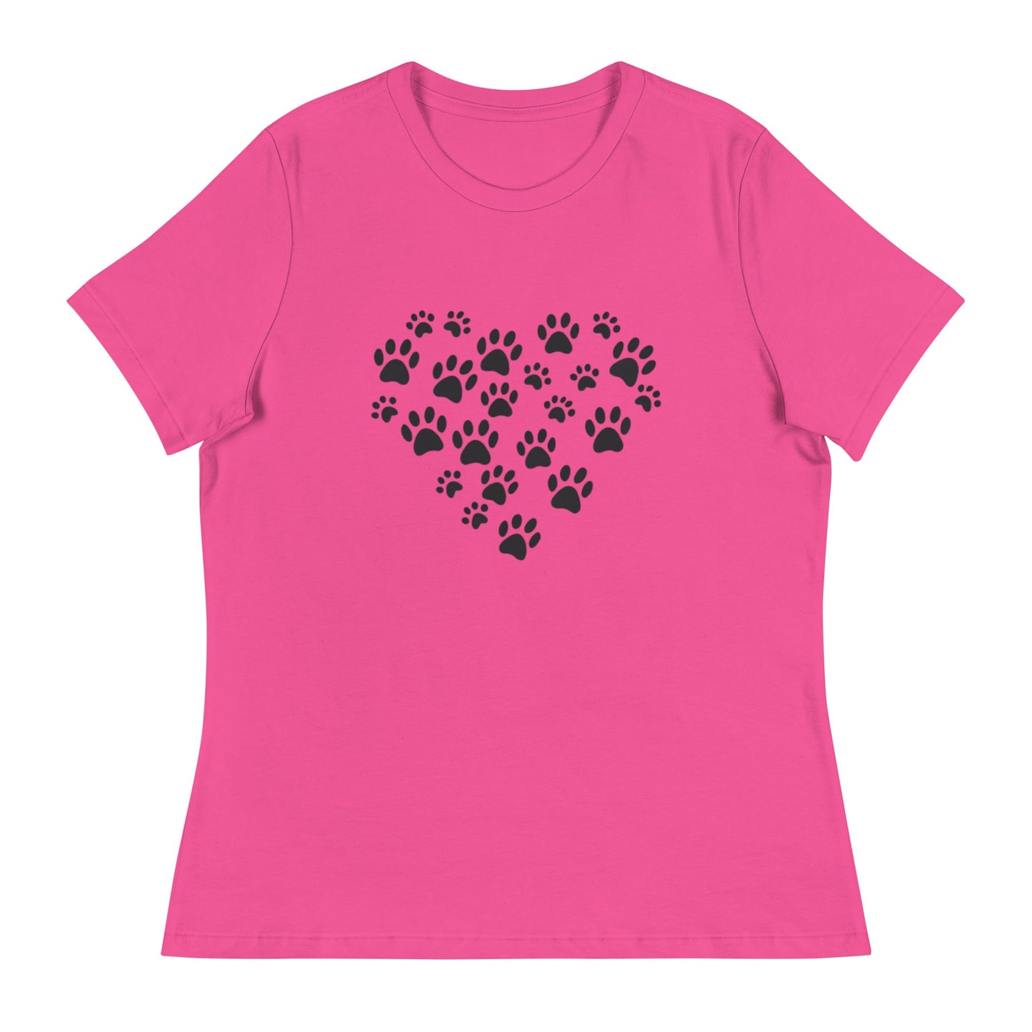 Paw Print Heart Women's Relaxed T-Shirt - Ruppy's Creations