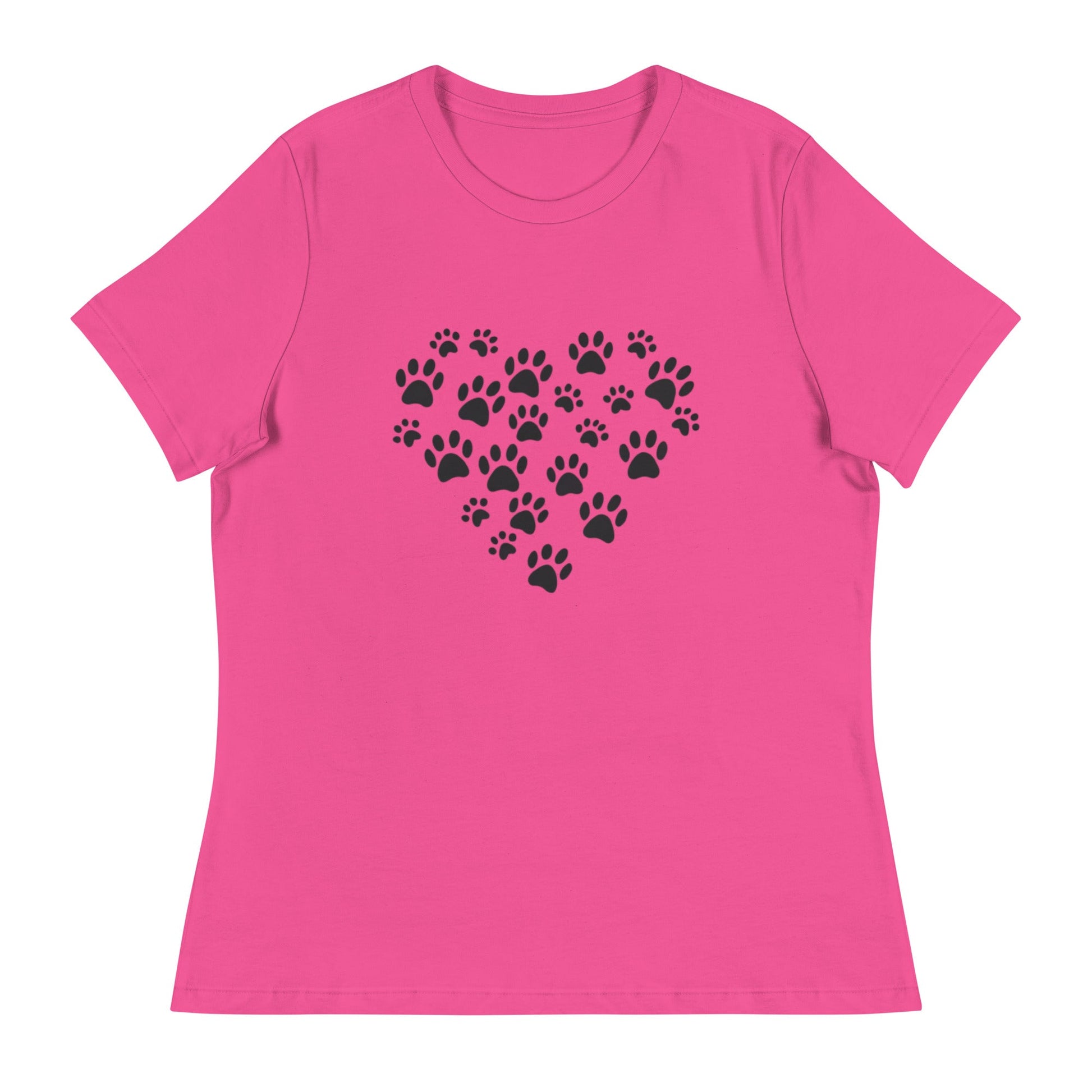 Paw Print Heart Women's Relaxed T-Shirt - Ruppy's Creations