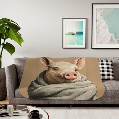 Pig In a Blanket Sherpa Blanket - Ruppy's Creations