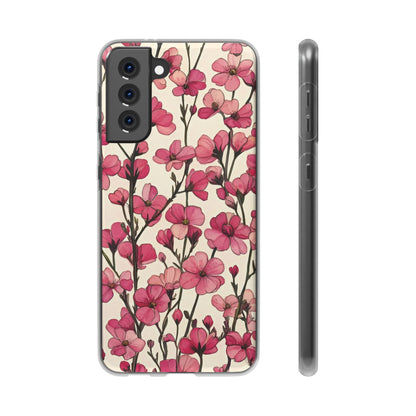 Pink Blossoms Flexi Case for Apple iphone & Samsung Galaxy - Ruppy's Creations