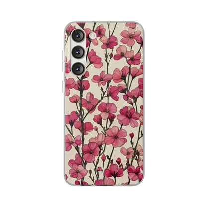 Pink Blossoms Flexi Case for Apple iphone & Samsung Galaxy - Ruppy's Creations