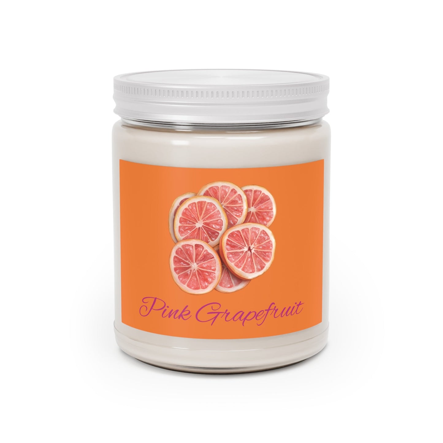 Pink Grapefruit Scented Soy Candle, 9oz - Ruppy's Creations