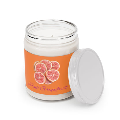 Pink Grapefruit Scented Soy Candle, 9oz - Ruppy's Creations