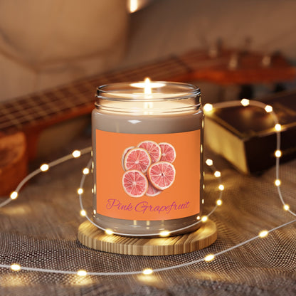 Pink Grapefruit Scented Soy Candle, 9oz - Ruppy's Creations