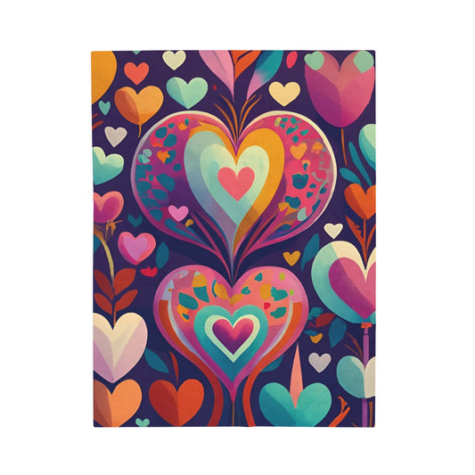 Playful Heart Velveteen Plush Blanket - Ruppy's Creations