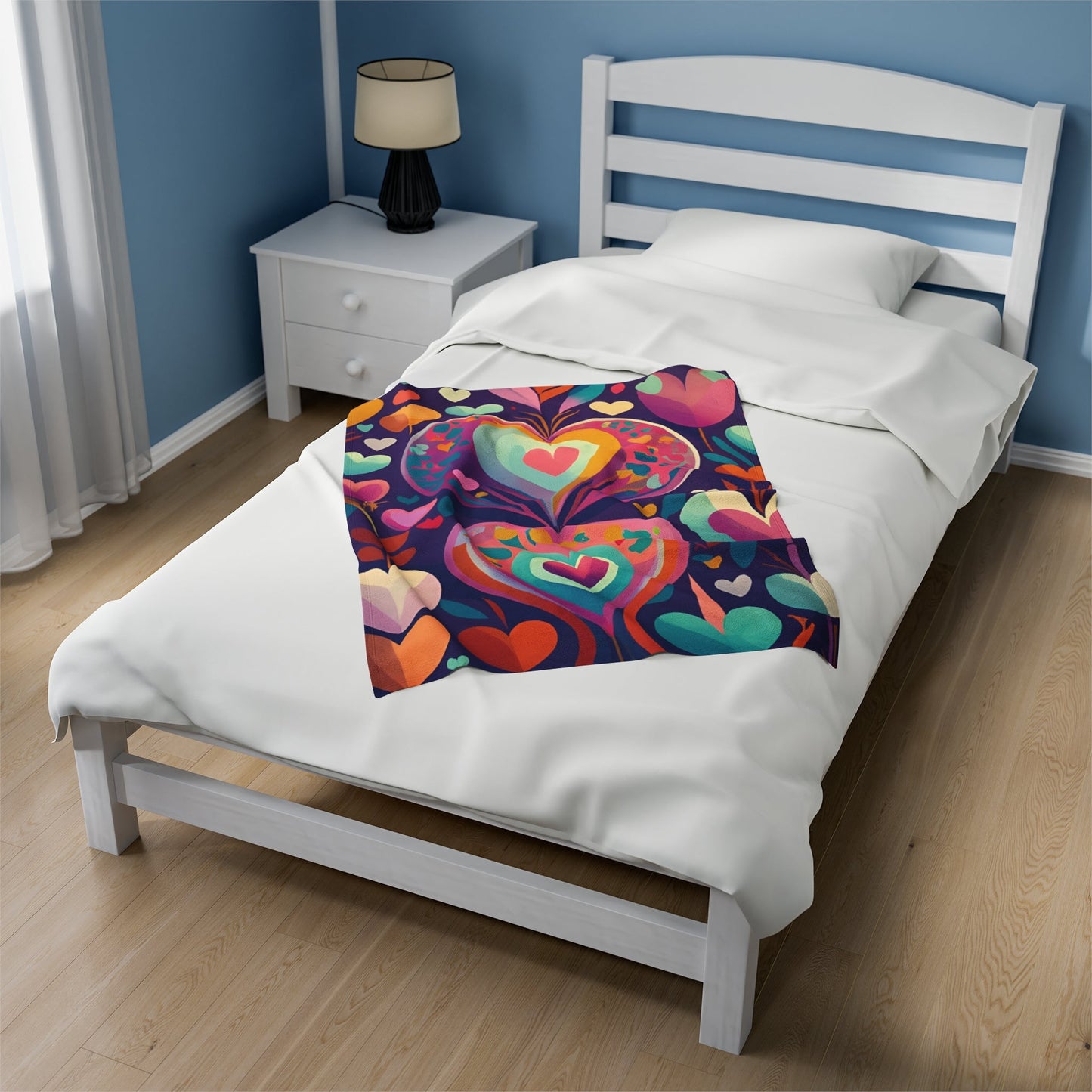 Playful Heart Velveteen Plush Blanket - Ruppy's Creations