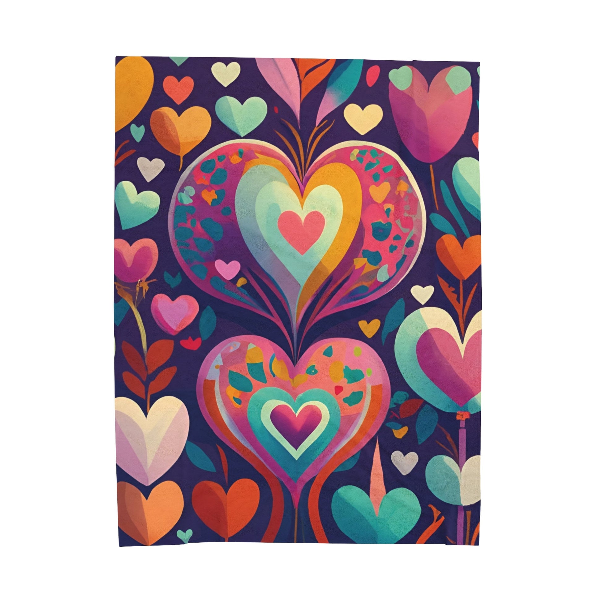 Playful Heart Velveteen Plush Blanket - Ruppy's Creations