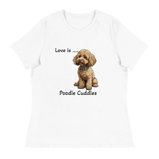 Poodle Cuddles Women's Relaxed T-Shirt - Ruppy's Creations