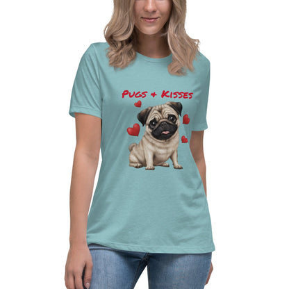 Pugs & Kisses Women's Relaxed T - Shirt - Ruppy's Creations