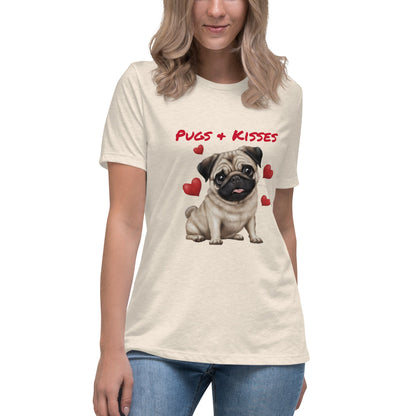 Pugs & Kisses Women's Relaxed T - Shirt - Ruppy's Creations