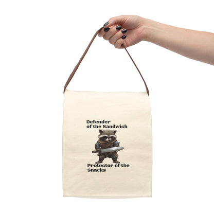 Raccoon Lunch Defender Canvas Lunch Bag - Ruppy's Creations