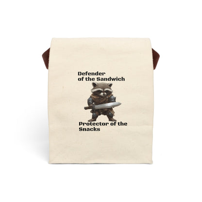 Raccoon Lunch Defender Canvas Lunch Bag - Ruppy's Creations