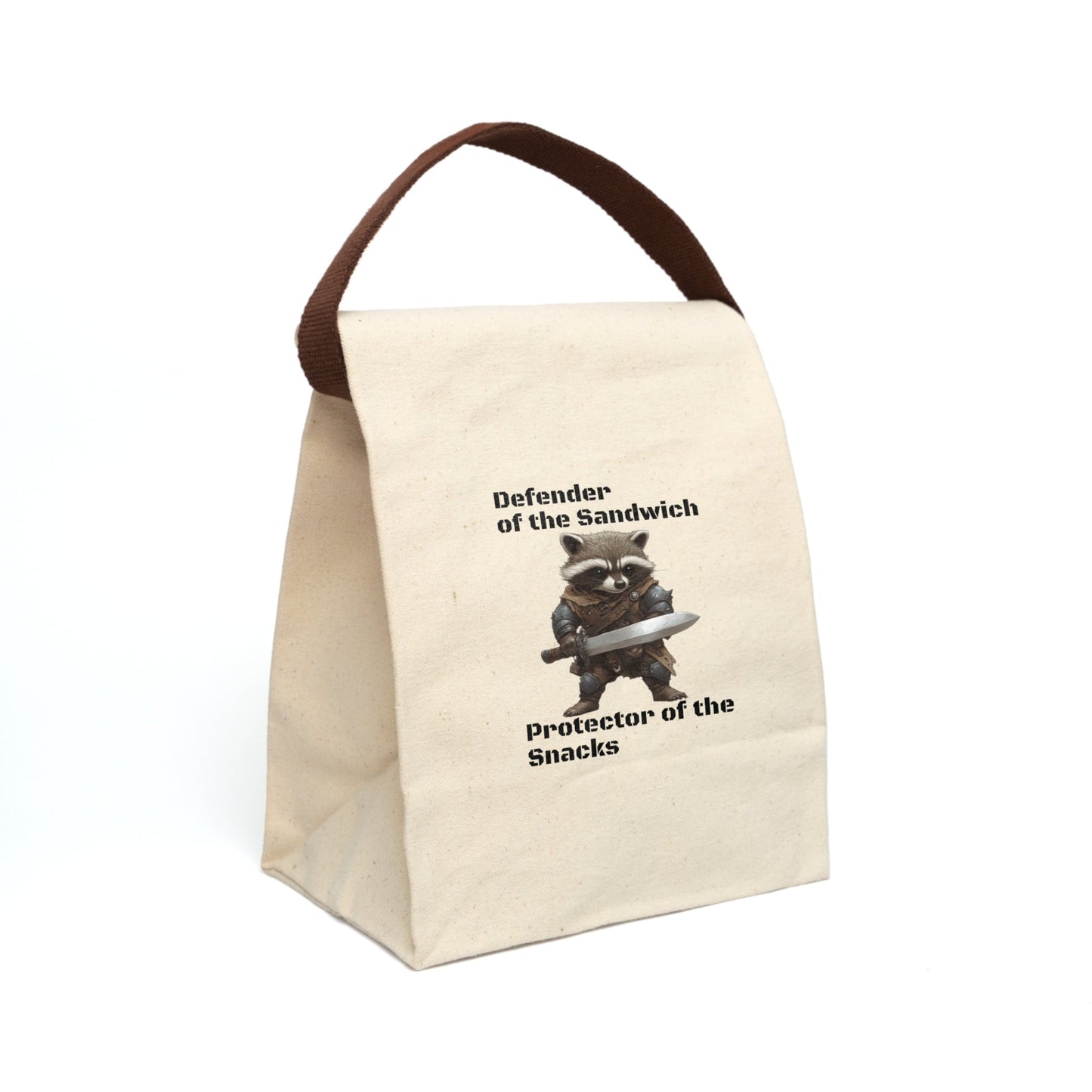 Raccoon Lunch Defender Canvas Lunch Bag - Ruppy's Creations