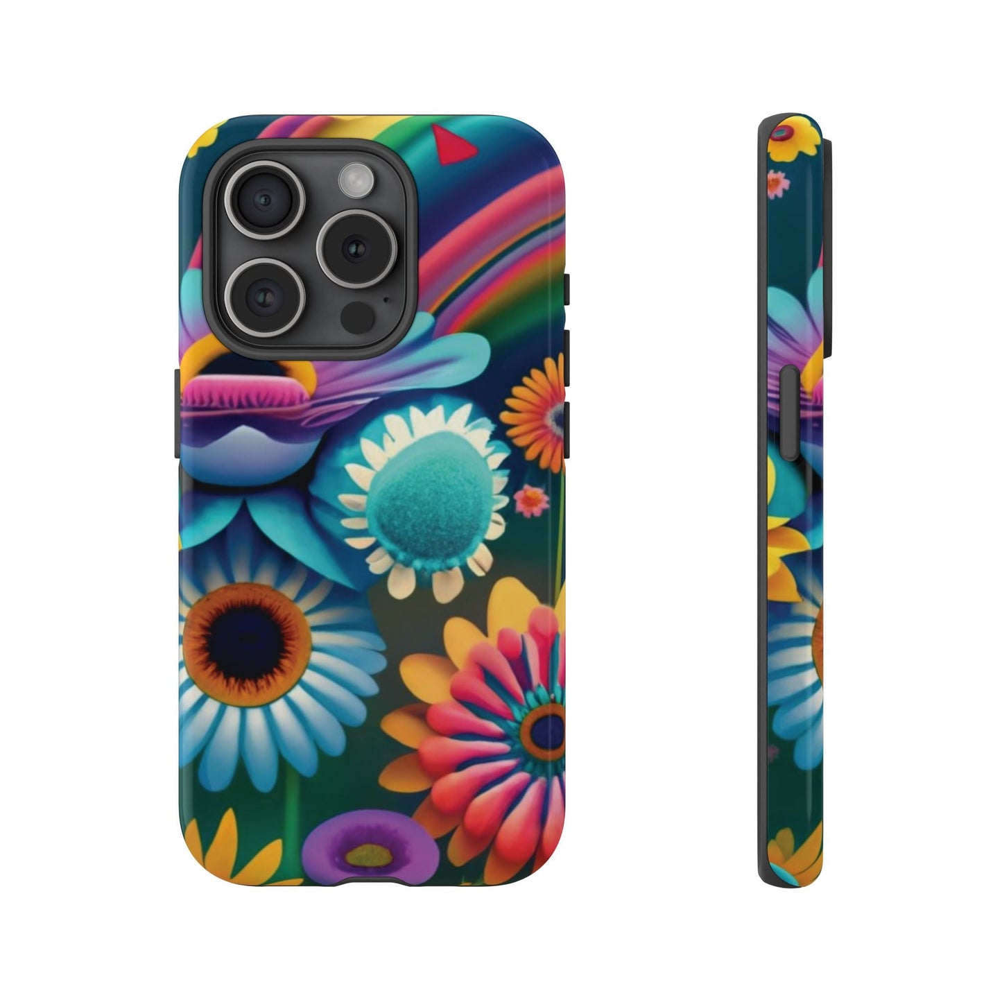 Rainbow Floral Tough Cell Phone Case - Ruppy's Creations